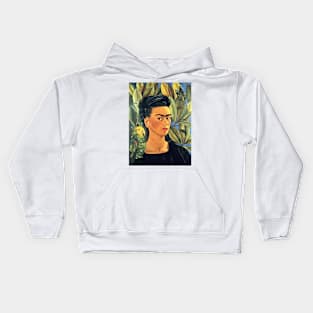 Frida Kahlo Self-Portrait with Bonito 1941 Art Print Kids Hoodie